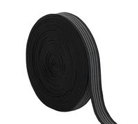 BENECREAT 2.4cm Gripper Elastic Band, 10m Polyester Non-Slip Band with Black Silicone Gripper, Flat Elastic Cord, Knit Elastic Spool for Sewing Clothes