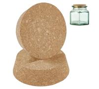 BENECREAT 2 Pack Large Cork Bottle Stoppers, 9.4~11 cm/3.7~4.3 Inch Tapered Cork Plugs, Wine Bottle Plugs for Carafes Pottery Beer Glass Bottle Craft DIY Decor