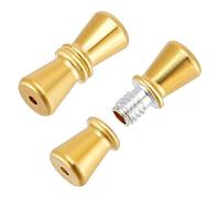 BENECREAT 2 Pcs 925 Sterling Silver Barrel Screw Clasps, Gold End Tip Barrel Clasps, Twist-in Barrel Clasp, Screw Connector for Necklace Bracelet Jewelry Making, 10x4mm