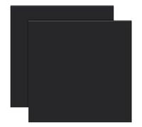BENECREAT 2 Pcs Anti-Slip Silicone Placemats, Black, 20x20cm, 2mm Thick, Heat Insulation, Waterproof, Non-Slip, Multi-Use
