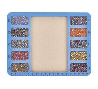 BENECREAT 2 Pcs Felt Beading Mat, 7.8x5.9 Inch/20x15cm Rectangle Felt Bead Design Boards with Centimeter Alphabetic Scale Beads Tray Bead Pads for Art Crafts Jewelry Making Beading Supplies(Blue)