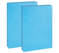 BENECREAT 2 Pcs Foam Board, 30x20x5 cm/11.8x7.9x1.97 Inch Rectangle Foam Sheets for DIY Crafts Art Supplies Sculpture Modeling Floral Arrangements(Sky Blue)