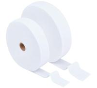 BENECREAT 2 Rolls 2 Size White Jelly Roll Batting Strip, Polyester Cotton Blend Batting Upholstery Roll for Jelly Roll Rugs, Braided Rug, Throw Rugs, Purses, Total 90m