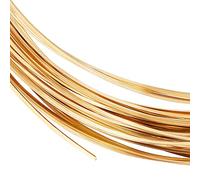 BENECREAT 20 Gauge/0.8mm Square Copper Wire 10m Half Hard Yellow Brass Wire for Jewelry Beading Craft Work