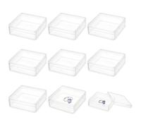 BENECREAT 20 Pcs Clear Acrylic Box with Lids, 60x60x20.5mm Small Square Acrylic Storage Box Plastic Square Cube Containers for Gift Candy Pill Tiny Jewelry