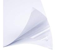 BENECREAT 20 Sheet A5 Double Sided Sticky Sheets, White Self Adhesive Tape Sandwich Layer with Double Side Tape for Gift Wrapping Paper Craft Handmade Card Die Cut Machine, 21x14.5cm