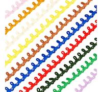BENECREAT 20 Yards 10 Colors Petite Braid Trim with Elastic Button Loop, Buttonhole Tassel Fringe Lace Trim for Wedding Costume DIY Crafts Jewelry Home Decor, 2 yards/color