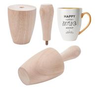 BENECREAT 200.5 x 83.5 mm/7.8 x 3.2 inch Cup Pottery Mold, Wood Cup Pottery Mold, Pottery Shaping Tool for DIY Pottery Cup Ceramic Cup Mug Vase Art Making