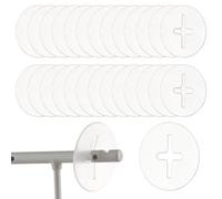 BENECREAT 200 Pack Peg Hook Product Stoppers, 28mm Display Peg Stoppers, Clear Plastic Inventory Control Clips for Keeping Merchandise on Display Hooks, 0.9mm Thick