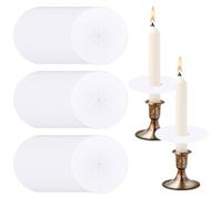 BENECREAT 200Pcs Paper Candle Holder, 76mm/3 Inch Diameter Candle Drip Protectors for Candlelight Services Memorial Christmas Eve Vigil