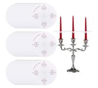 BENECREAT 200PCS Paper Candle Holder, 76mm/3Inch Diameter Drip Protectors with Candle Pattern, Protector Covers for Candlelight Services Memorial Christmas Eve Vigil