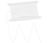 BENECREAT 20m/21.87Yard White Braided Cord, 4mm/0.16inch Wide Polyester Gimp Braided Cord, Metallic Woven Braided Lace Trimming for Sewing Making Crafts Clothes Costume Home Decor Christmas Trees