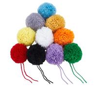 BENECREAT 20Pcs 10 Colors Large Yarn Pom Poms, 6.5cm/2.5 Inch Made to Order Acrylic Yarn Balls for Party Decorations, DIY Art & Craft Pompoms