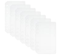 BENECREAT 20Pcs 17.2x10.7cm PP Binders Index Divider Sheets, 6 Ring Clear A6 Binder Divider Full Page Flat Sheet Lifter for Notebooks and Binders