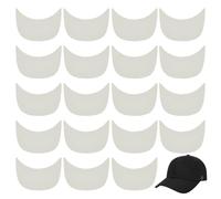 BENECREAT 20Pcs Baseball Cap Visor Insert, Ball Cap Form Shaper Plastic Hat Brim Baseball Hat Shaper Bump Cap Insert for Craft Sewing Caps Supplies Making