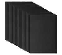 BENECREAT 20Pcs Black Corrugated Cardboard Paper Sheets, 30x21cm/11.8x8.3 Inch Flat Corrugated Cardboard Inserts for Packing, Shipping, DIY Crafts, Model Building