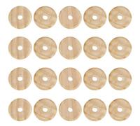 BENECREAT 20pcs Natural Wooden Disc Beads, 2 x 0.3 inch(50 x 8.5 mm) Pine Wood Circles, Unfinished Round for Artist Painting Hanger Sign DIY Crafts Projects