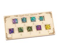 BENECREAT 20x10cm/7.87x3.94inch Wooden Spell Slot Tracker D&D Spell Counter Board with Dice Storage Space for Dungeons and Dragons Collectors D&D Accessory Gift