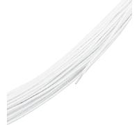 BENECREAT 21 Yard White Cotton Covered Millinery Wire, Cotton Covered Floral Wire with Metal Wire Inside, for Sewing Supplies Brim Making Accessories, Diameter: 1mm