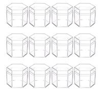 BENECREAT 21Pack Clear Acrylic Boxes Hexagon Small Plastic Bead Storage Containers 5.6x5x5cm for Gifts, Weddings, Party Favors, Treats, Candies
