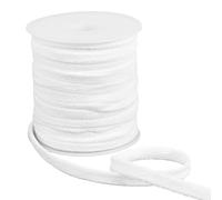 BENECREAT 22.5m/24.6 Yards White Flat Drawstring Cord, 1/2inch/12mm Wide Chenille Replacement Flat Ropes with Plastic Spools for Sports Pants, Coats, Jackets, Sweater, Shorts