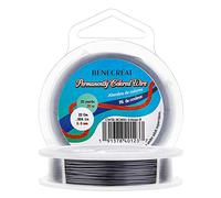 BENECREAT 22 Gauge Copper Wire Tarnish Resistant Gunmetal Craft Wire for Beading Jewelry Making, 66 Feet/22 Yard