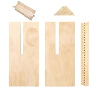 BENECREAT 23.5cm Wood Bookbinding Punching Tool, Pine Book Binding Cradle, Book Binding Supplies for DIY Notebook Journals Planners, Bookbinding Beginner Tool for Equal Distances