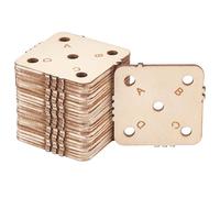 BENECREAT 24 Pcs Square Weaving Cards, 46.5x46.5mm 5 Hole Loom Cards for Tablet Weaving Supplies