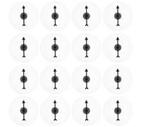 BENECREAT 24 Sets Transparent Spinners with Rotating Arrow, Game Spinner Wheel Black Plastic Spinners with Circle Transparent PVC Sheet for Family Holiday Party Game Supplies