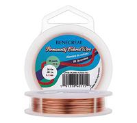 BENECREAT 24GA 30M/33Yard Copper Wire Permanently Colored Wire, Copper Color