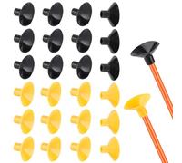 BENECREAT 24Pcs 2 Colors Archery Suction Cups, Replacement Suction Cup Rubber Arrows Supplies for Bow Arrow Crafting and Accessory Replacement, 32.5x17mm/1.3x0.7 Inch