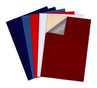 BENECREAT 24Pcs 6 Colors Self-Adhesive Velvet Flocking Liner Sheet, 29.5x20cm DIY Flocking Sewing Fabric for Drawer Liner, Jewelry Box, DIY Arts Decoration, 0.7mm Thick