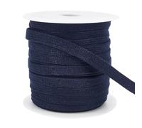 BENECREAT 25m/27.34Yards Prussian Blue Flat Replacement Cotton Cords, 10mm Wide Flat Drawstring Cord Rope with Plastic Spools for Garment Accessories Sports Pants Sweater
