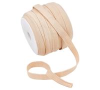 BENECREAT 25m X 21mm Boning Cover Sewing Bone Casing, Wheat Underwire Replacement Bra Cover for Corsets, Lingerie，Hats, Bridal Gowns, Evening Gowns.