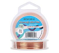 BENECREAT 26 Gauge/0.4mm Bare Copper Wire with Oil Coated, Tarnish Resistant Copper Wire for Jewelry Craft Making, 198 Feet/60m