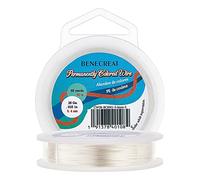 BENECREAT 26 Gauge Craft Copper Wire Jewelry Making Wire 197 Feet Silver Tarnish Resistant Beading Wire for Pendant Wrapping, Bracelet Necklace Making