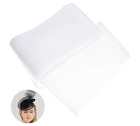 BENECREAT 27m/30 Yards Stiff Horsehair Braid, 18cm/7 Inch WhiteSmoke Polyester Hem Trim for Boning Sewing, Bridal Gowns, Veils & DIY Crafts