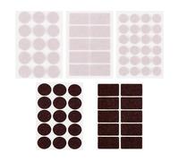 BENECREAT 294 Pcs 6 Styles Felt Furniture Pads, Round Rectangle Self-Stick Felt Pads Furniture Feet Wood Floor Protectors for Hardwood Laminate Floor, Thistle&Black