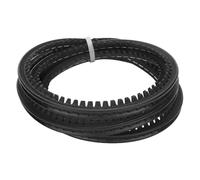 BENECREAT 2m/6.56 Ft Leather Shoe Welt Cord, Black Leather Welt Tooling, Leather Shoes Wave Edge Strip Cord for Shoe Making Repair Replacement