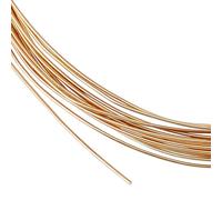 BENECREAT 2m 925 Sterling Silver Wire, 0.3mm Half Soft Round Making Jewelry Wire with Polishing Cloth for Rings Bangles Jewelry Making, Gold