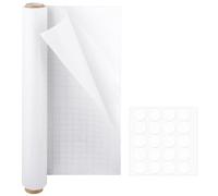 BENECREAT 2mx30.7cm/79x12 Inch Dog Scratch Protectors for Doors, White Door Scratch Protector with Round Plastic Double Sided Adhesive for Indoors Outdoors