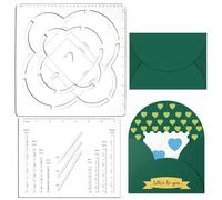 BENECREAT 2Pack Acrylic Envelope Template Ruler and Clear Writing Guide Stencil for Calligraphy Lettering, Multifunctional Templates for Wedding Invitations Thank You Notes Holiday Cards