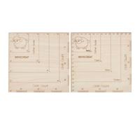 BENECREAT 2Pc Square Wooden Crochet and Knitting Gauge, 5/7.5/10/12.5cm Sheep Pattern Corner Gauge Cross Stitch Corner for Cross Stitch Starting Point Markers