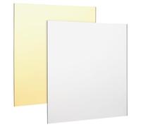 BENECREAT 2Pcs 30x30cm Acrylic Mirror Sheets Gold & Silver Acrylic Sheets Opaque Glossy Mirror with Film Attached for Laser Cutting, Engraving, Wall Decor and DIY Crafts