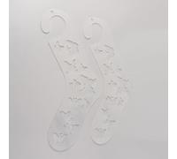 BENECREAT 2Pcs Acrylic Sock Blockers, Knitting Sock Ruler, Stocking Blockers for Knitting & Crochet Stocking Knitters, Butterfly Design, Foot Length: 24 cm/9.45"