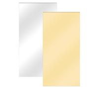 BENECREAT 2pcs Gold Silver Acrylic Sheets, Rectangle Sheet Plastic Panel for DIY Art Projects, Crafting Display Project, Signs, Painting, 30x15cm