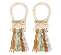 BENECREAT 2PCS In Use Vacant Sign, Farmhouse Rustic Boho Decor, Door Hanger Sign for Home Office Restroom Conference Room Bathroom