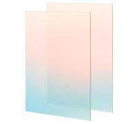 BENECREAT 2pcs Iridescent Acrylic Sheets, 2.5mm thick Rainbow Sheet Rectangle Plastic Panel for DIY Art Projects, Crafting Display Project, Signs, Painting, 30x20cm