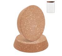 BENECREAT 2Pcs Large Cork Bottle Stoppers, 111~132×30mm/4.3~5.2x1.2 Inch Tapered Cork Plugs, Replacement Tapered Wooden Wine Stoppers for Wines, Old Bottles, Jars, Arts, DIY Crafts