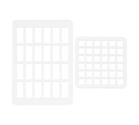 BENECREAT 2pcs Rectangle Swatching Template Stencil, Acrylic Drawing Stencils Paint Stencils for Fabric Walls Crafts Arts Paper Home Decoration, 21x14.7cm